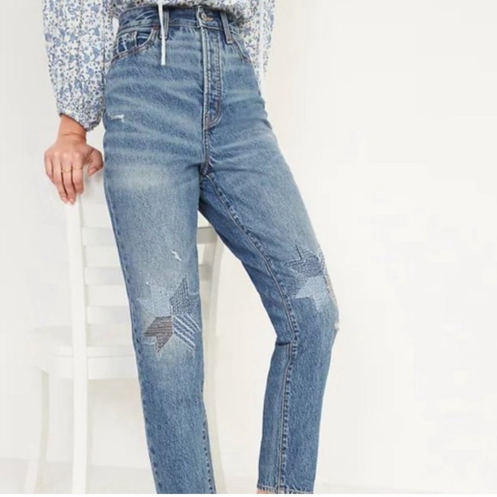 Old Navy Patchwork OG straight jeans Size 28/8